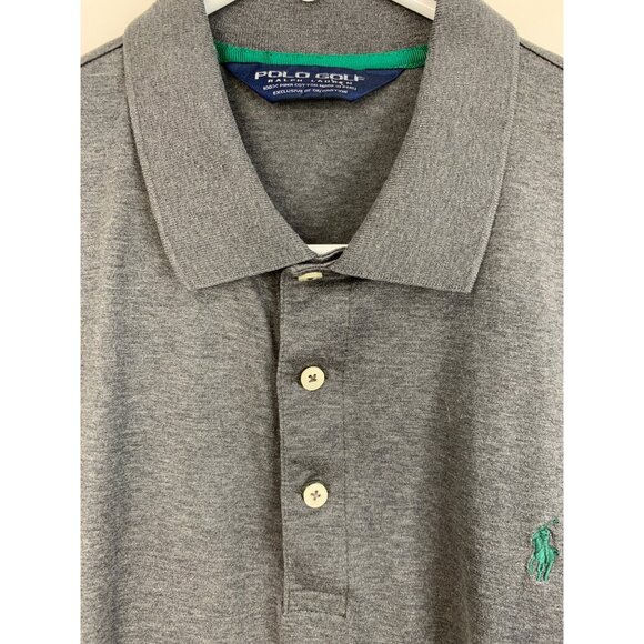 Polo Golf Ralph Lauren Mens Black Polo Shirt Shadow Creek Las Vegas Size L 8843 - Picture 8 of 10